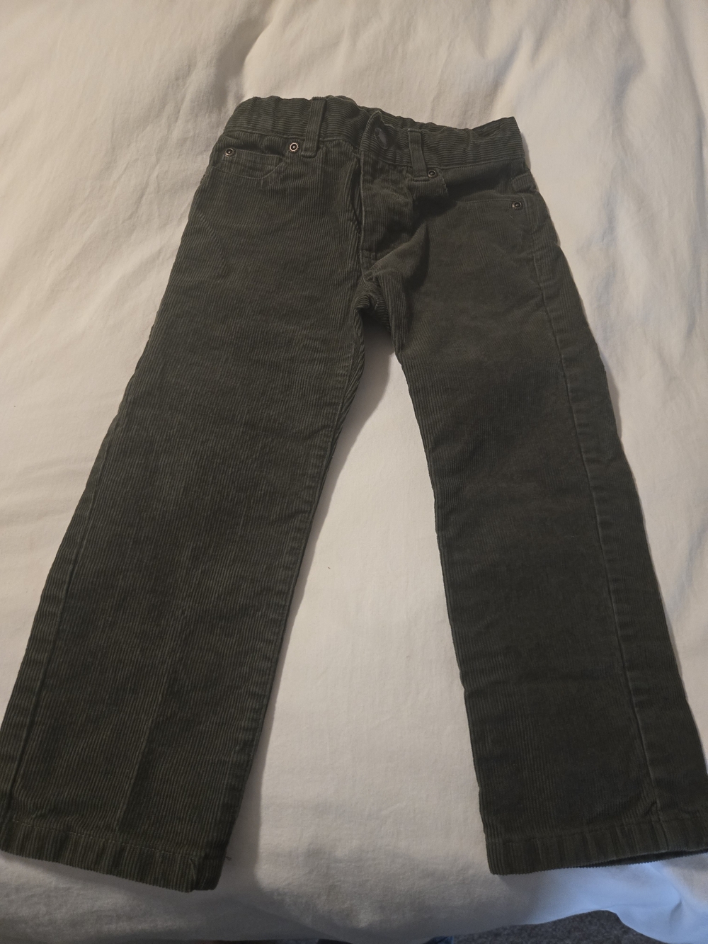 Janie and Jack Dark Olive Corduroy Pants